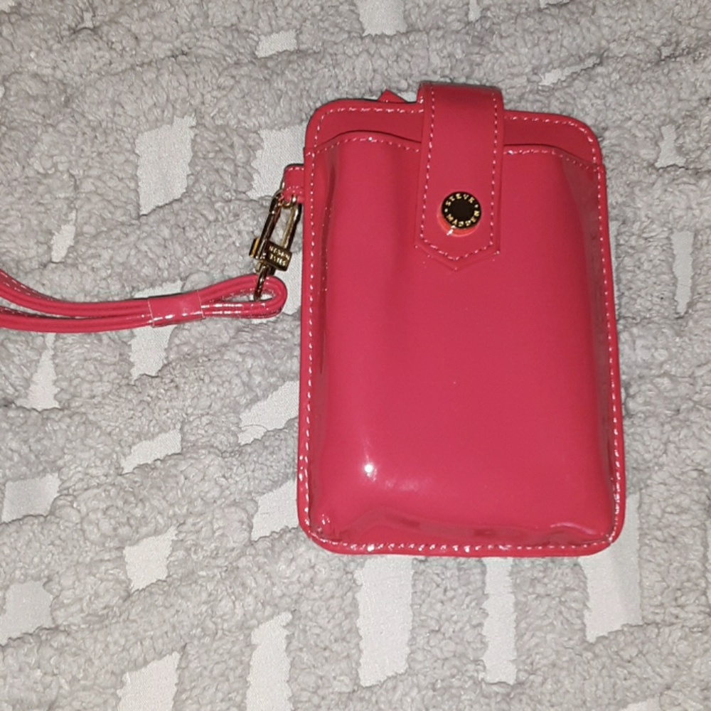 Red steve madden card holder